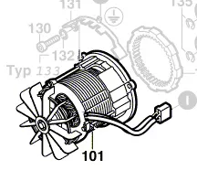 Moteur réf. 1 607 220 034 pour broyeur BOSCH